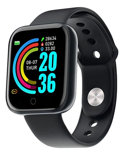Smartwatch Y68 D20 Bluetooth con Monitor Cardíaco, USB Integrado y Funciones Deportivas